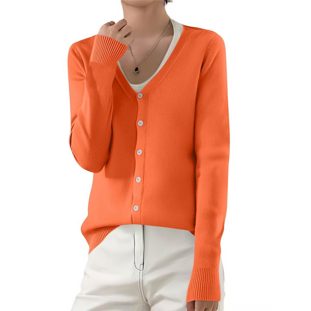 Women's Fashionable Casual Solid Color Long Sleeve Top