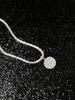 925 Sterling Silver Simplicity Classic Gorgeous Zircon Round Necklace For Women Anniversary Party High Quality Fine Jewelry
