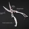 All-Steel Stainless Multifunctional Kitchen Scissors: Automatic Rebound Chicken Bone and BBQ Cutter