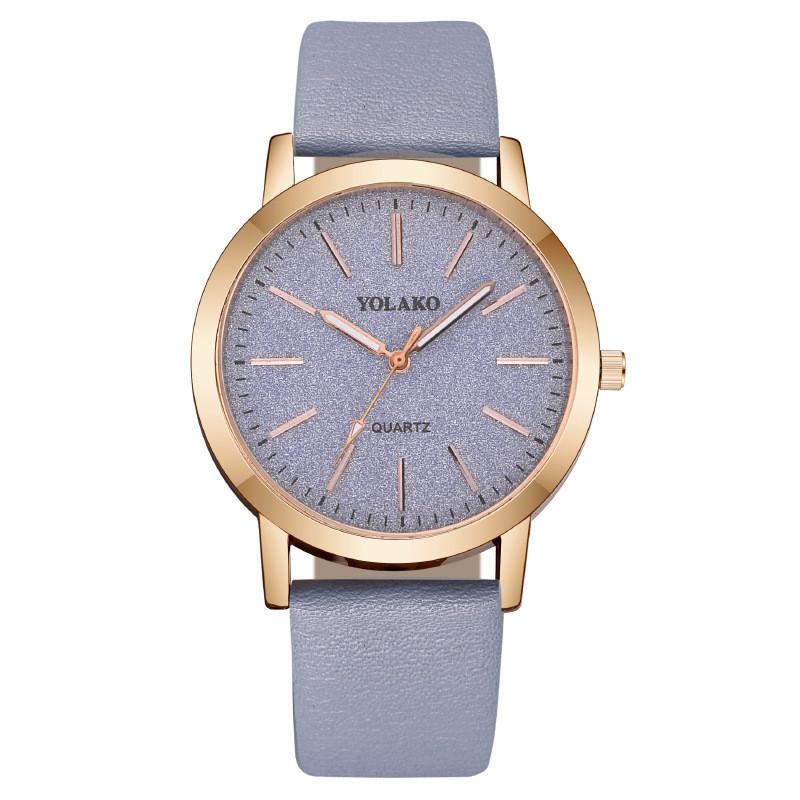 

Womens Fashion Watch With Classic Quartz Movement And Leather Strap For Gift світло-синій колір