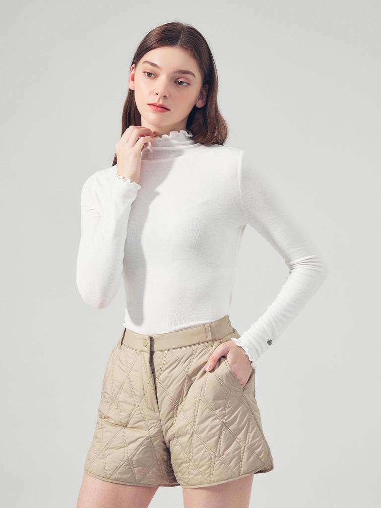 LORDLOAR Neo Diamond Quilted Shorts Beige