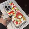 Cute Red Hat Cat Strawberry Phone Case For Samsung Galaxy S25 S24 Ultra S23 FE S22 S21 Plus A55 A56 A16 A15 A54 A53 A33 5G Cover