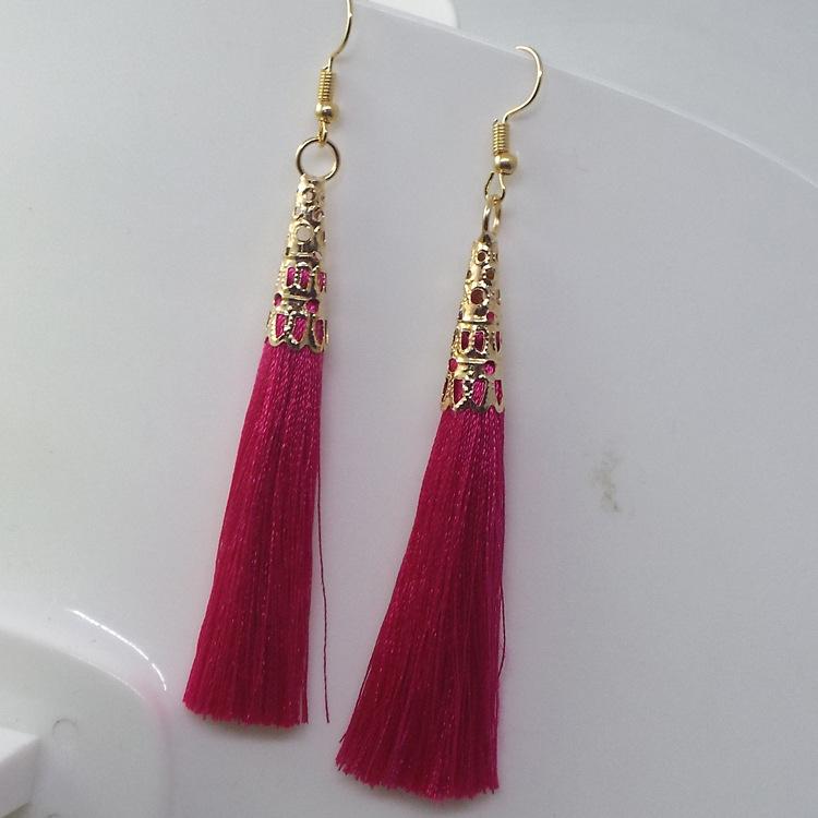 Bohemian Handmade Long Tassel Earrings for Women