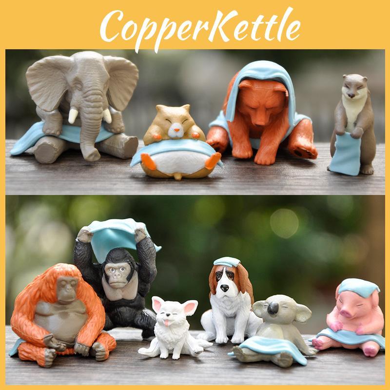 Animal Sauna Steam Figures Mini Figures Desktop Decor Collectible Desk Toys