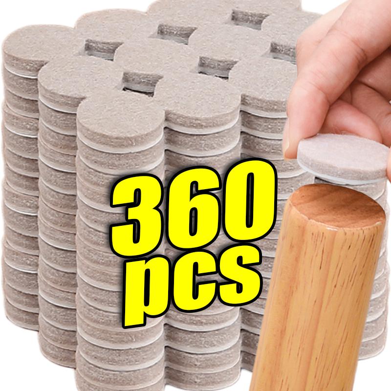 360/18 Stück Selbstklebende Filz Stuhlbein-Pads Rund Quadratisch Tisch Schreibtisch Sofa Beine Matte Anti-Rutsch Abdeckungen Möbel Schutz Aufkleber