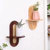 Shelf Home Decor Artistic Wall Mounted Hanging Rack for Flower Pots Figurines Display Books
