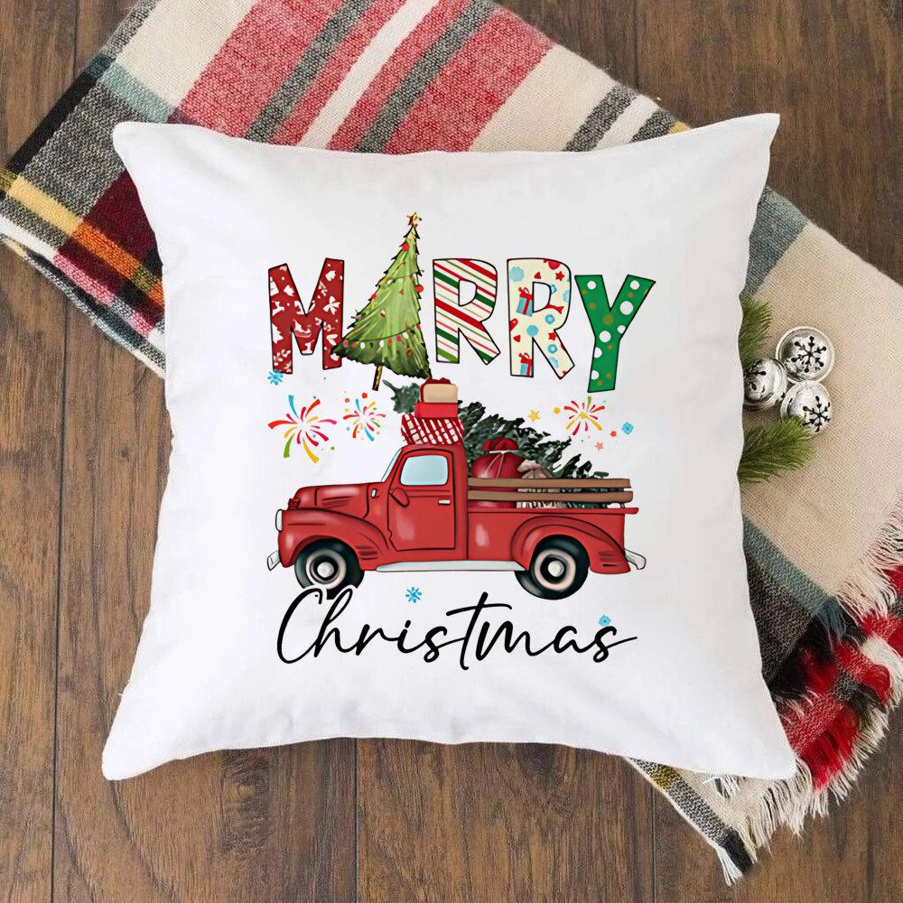 

Наволочка с рождественским принтом, декор для зимней вечеринки, наволочка для детской комнаты, праздничная наволочка для рождественского подарка