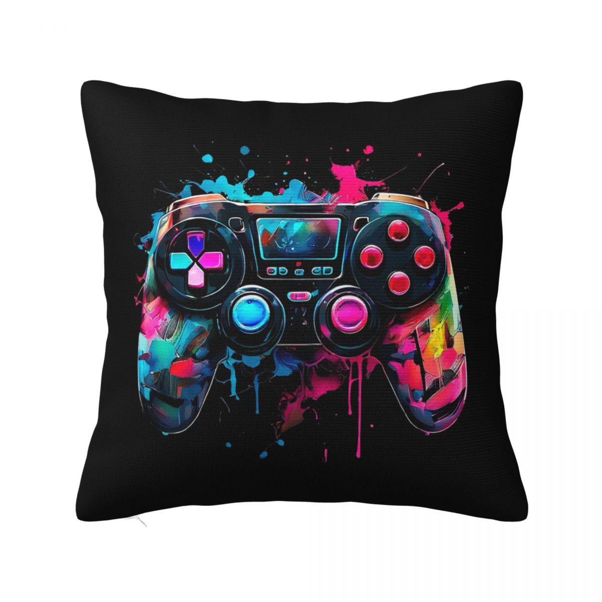 

Colorful Watercolor Game Controller Square Pillowcase Cushion Cover Pillow Case Throw Pillow Cover for Home Sofa Living Room 30cm x 30cm