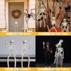 40CM Halloween Simulation Skeleton Hanging Plastic Human Skull Skeleton Can Stand Joints Movable Party Horror Props