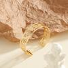 Hollow Double-sided Leather Color Replaceable Women's Fashionable and Minimalist Golden Jewelry Gift Banquet Opening Bracelet