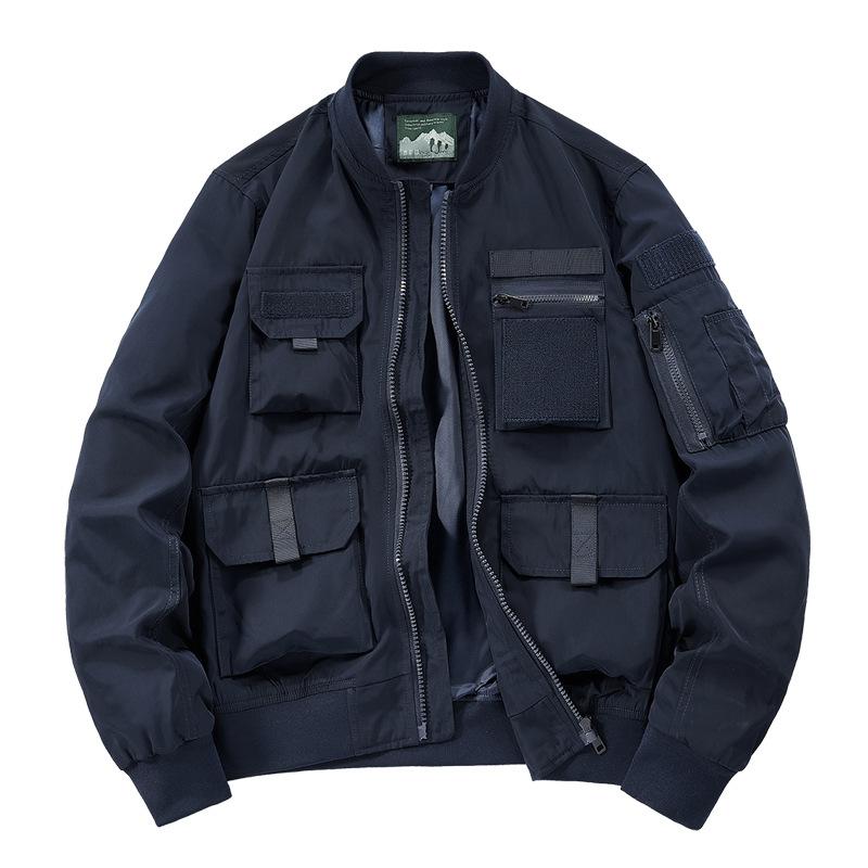 Bomber Jacket Men's Multi-bag Jacket American Baseball Jersey Functional Three-proof Jacket Tooling Top