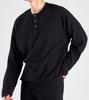 Beoteunseoul Ecocosy Henley Neck Knit T-Shirt (Black)