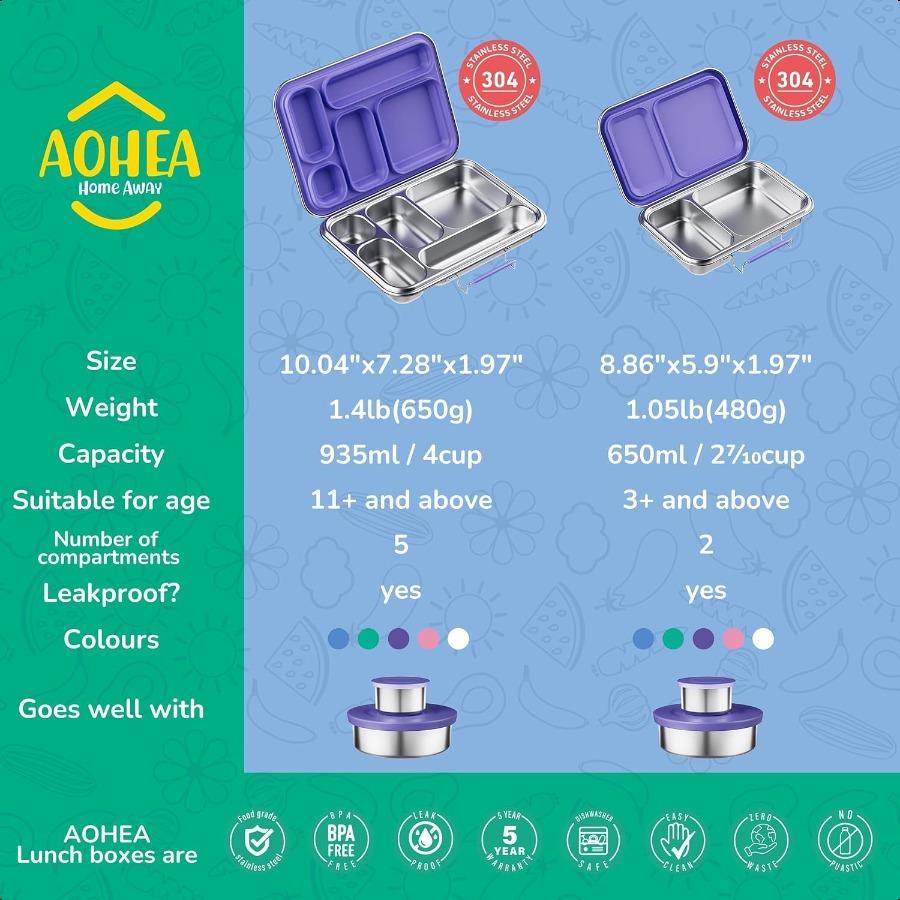 Stainl Steel Lunch Box for Leak Proof Bento Lunch Box BPA Free 304 Stainl Steel Bento Box Stainl Bento Box with Containers for