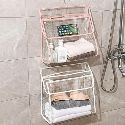 Bathroom Storage Bag Bathroom Waterproof Hanging Storage Bag Wall Hanging PVC Makeup Bag Organizer Towel Clothes Storage Bags