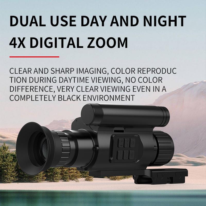 NV075 Monocular Night Vision Scope Device Infrared 1080P HD Cross Adjustable 940nm Digital Hunting Telescope Photo Video Record