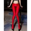 Sexy Glossy Shiny Close Open Crotch Pantyhose Tights Transparent Leggings Collant Club Dance Lingerie Women'S Fashion Ootd