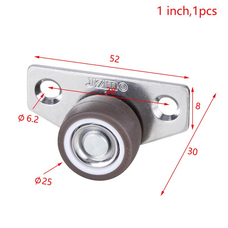 1/4Pcs Silent Rubber Casters, Drawer Wheels, For Furniture Kitchen Cabinet Table ,Of Side Installation Low Profile Replace Wheel
