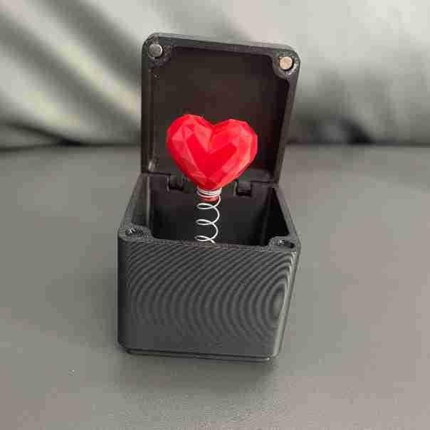 Heart Surprise Rose Gift Box 3d Printed Plastic Toy Decoration Festivals Gifts