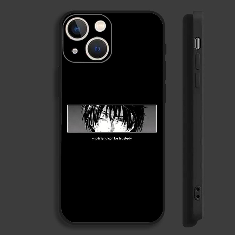 Чехол для телефона Yuuichi Katagiri T-Tomodachi Game для iPhone 16,15,14,13,12,11,Pro,Max,Plus,Mini,X,XS,XR,8,7,6,S,SE Мягкий Черный Чехол iPhoneXS