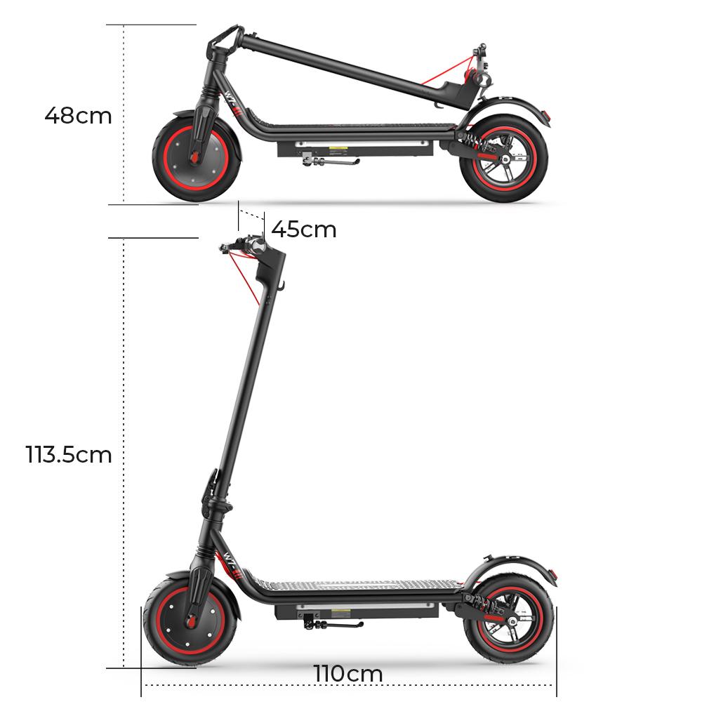 Electric Scooter Foldable iScooter W7 350W Motor Electric City Scooter Top Speed 35Km/h 36V 7.8AH Range 30Km Load 120Kg
