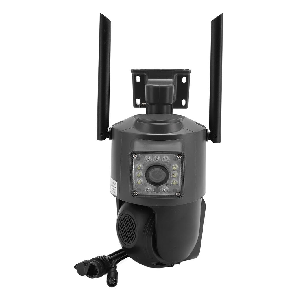 Utendørs sikkerhetskamera med dobbel linse 360 graders panoramautsikt bevegelsesdeteksjon HD WiFi