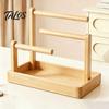Jewelry Display Rack Wooden Headband Holder Stand, Hair Accessories Organizer Tray for Hairbands, Scrunchies, Wood Storage Ties, Bows & Clips,
