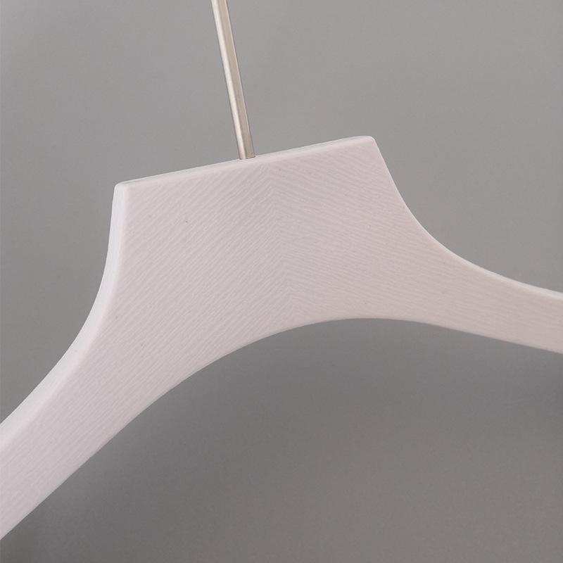 White Plastic Women's Clothing Hanger with Pant Clips for Live Streaming and Household Use