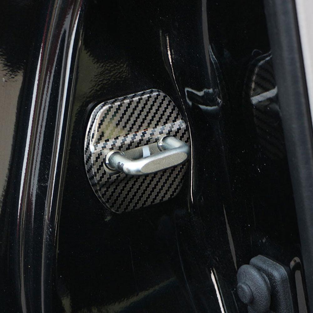 4Pcs Car Door Lock Cover Trim Case for Nissan Almera Juke Sentra Tiida X-Trail Rogue New Sunny Kicks Protector Accessories