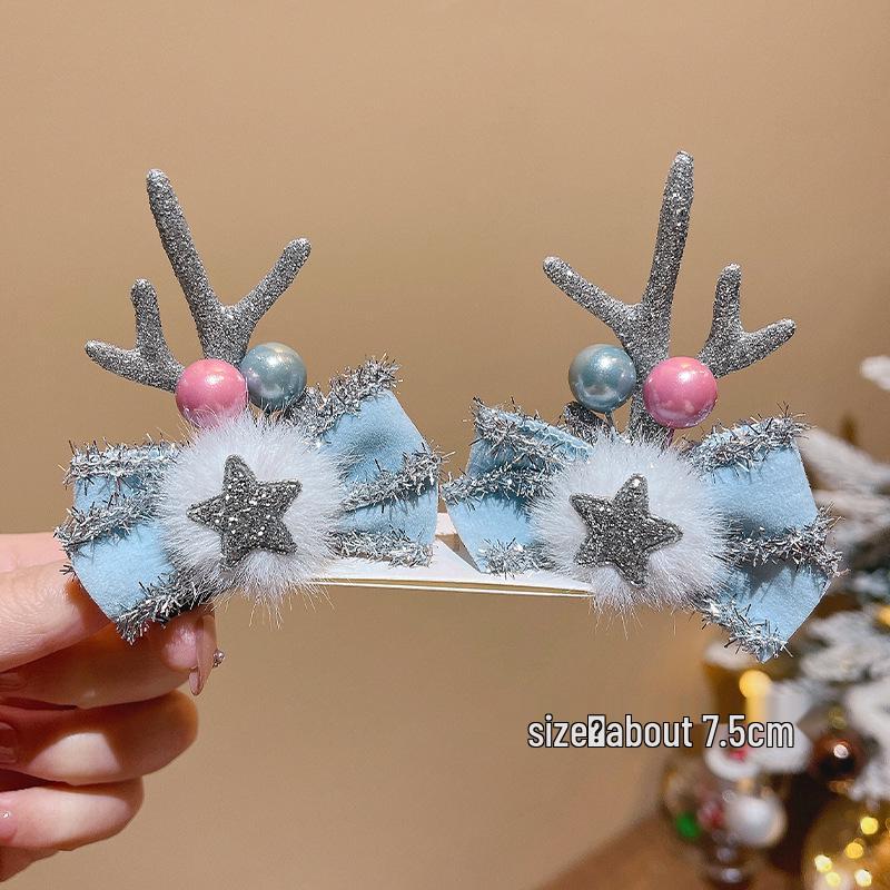Mori Style Reindeer Antler Ears Christmas Hair Clip - Cute Kids' Hairpin Accessory
