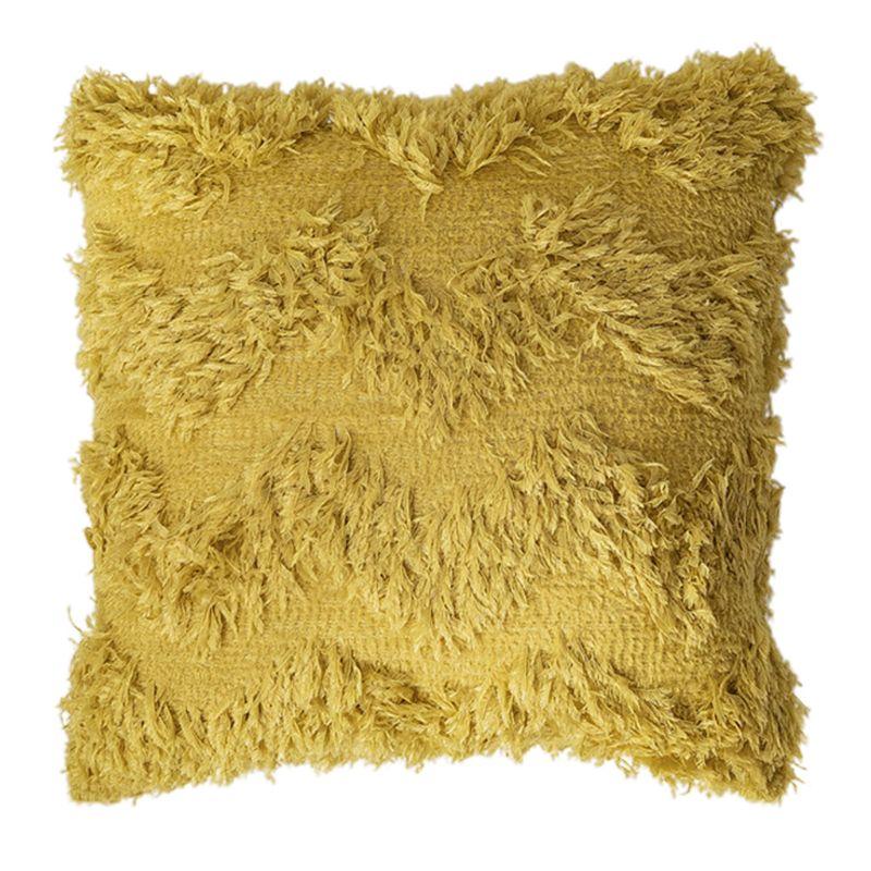 fuzzy yellow pillow