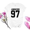 Jungkook 97 Grafische Tee Kpop Muziek Groep Shirt Jungkook Jimin Suga J-Hoop Shirts Leger Boter Tshirt Fans women t shirt