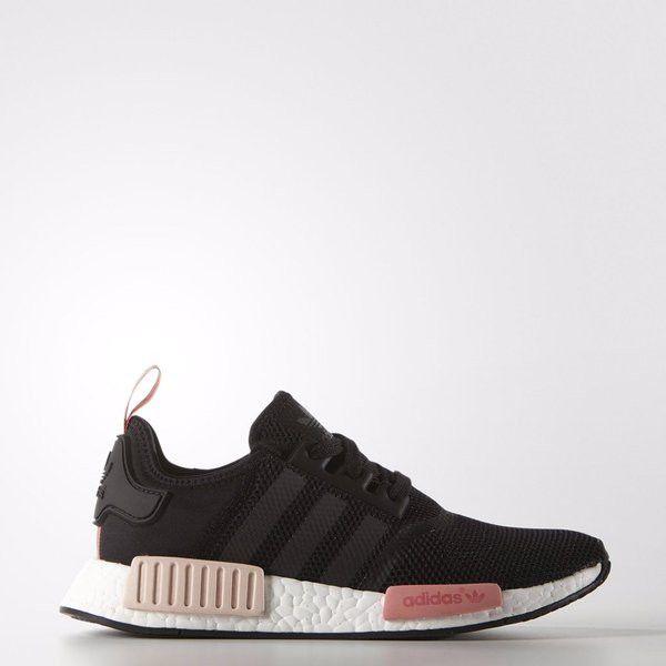 Adidas Womens NMD_R1 'Peach Pink' (women's sizes) Core Black / Core Black / Peach Pink Casual Shoes S75234