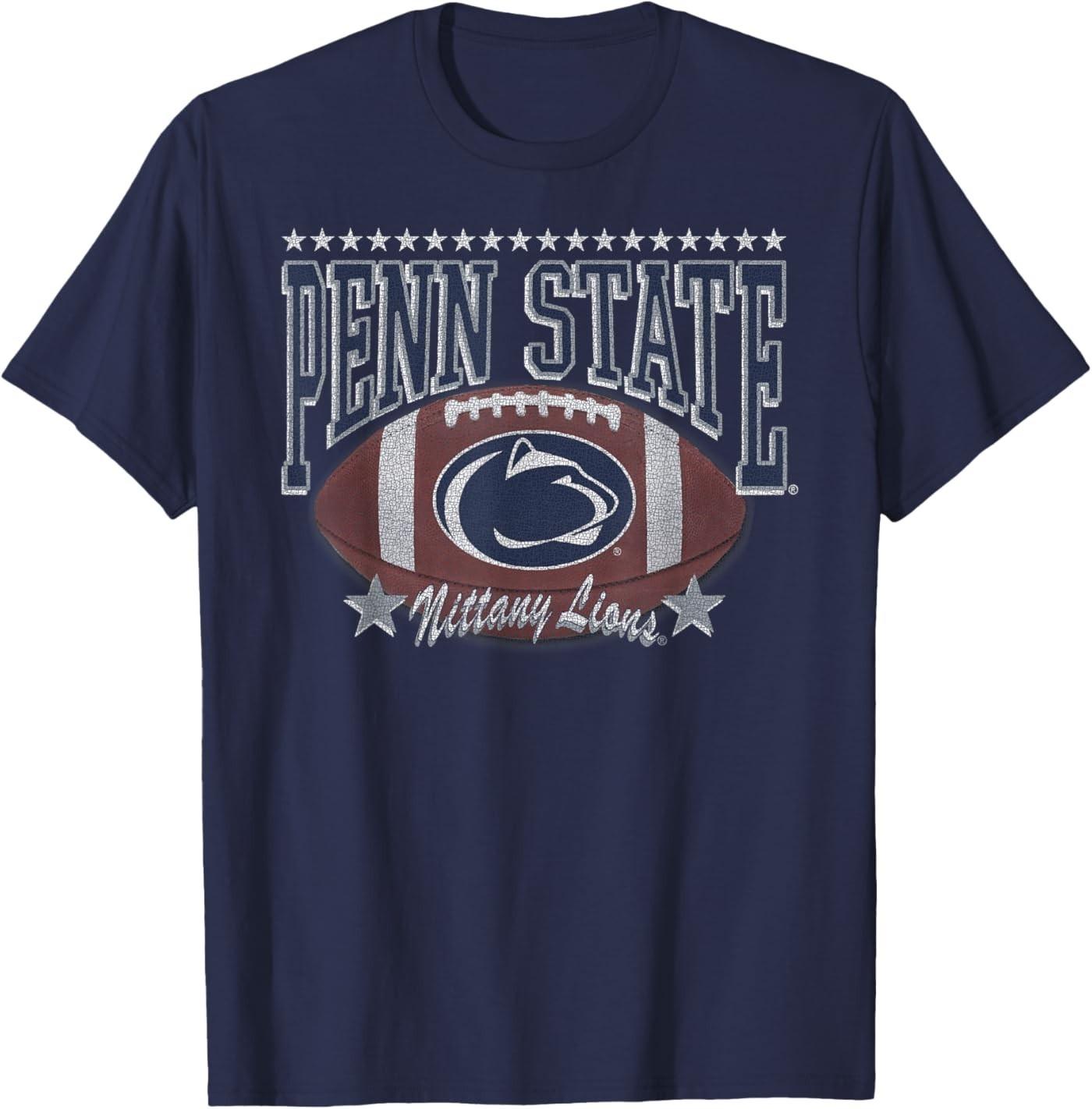 Penn State Nittany Lions Football Vintage Stars T-Shirt L