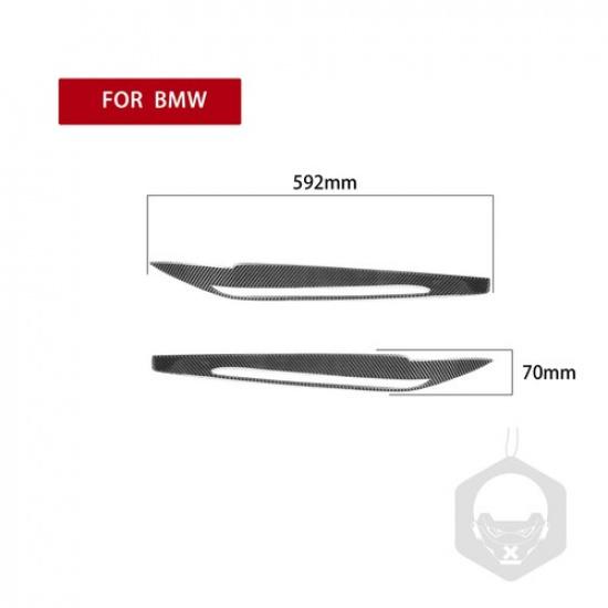 Carbon Fiber Headlight Eyelid Trim Cover Eyebrows For BMW X5 F15 2014-2018