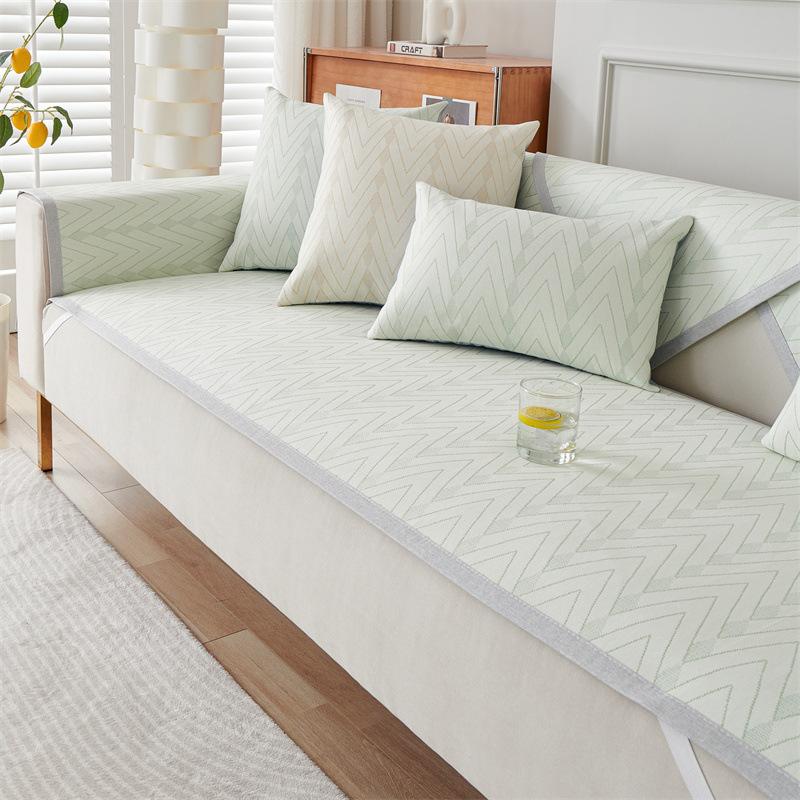 Summer Ice Silk Sofa Cushion Summer Mat Cushion New Sofa Cover Non-Slip Sofa Seat Cushion Cover Towel