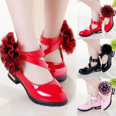 Kleinkind Kleinkind Kinder Mädchen Blumen Lederschuhe Einzelne Prinzessin Schuhe Sandalen