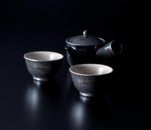Yamasho Pottery Shigaraki Ware Sumi-iro Two-Person Tea Set Sum-3