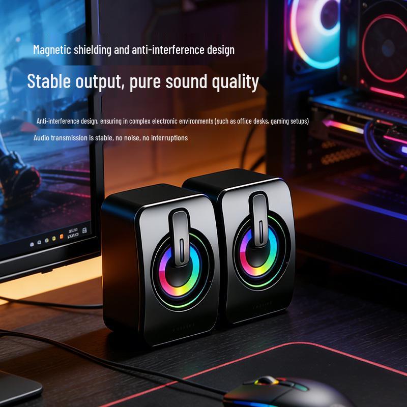 RGB Wired & Bluetooth Stereo Speakers for Computers and Laptops
