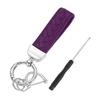 Leather Car Keychain with and Silver Purple [uxcell] D-ring Keyring, Unisex,
