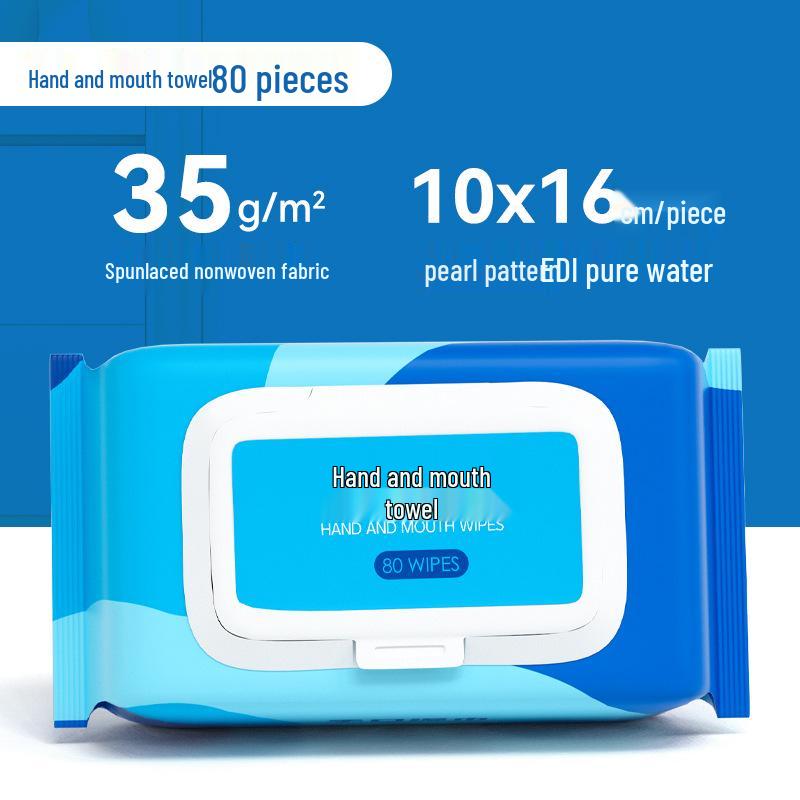 Han Bei Jie Baby Hand- & Mundtücher - 80 Große, Verdickte Tücher für Säuglinge & Kleinkinder