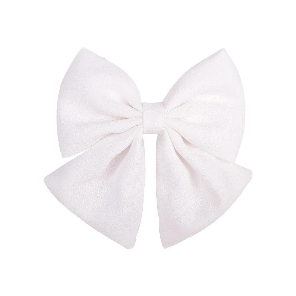 

1 шт. однотонные хлопковые заколки-банты для волос для девочек, повязка на голову, ручная работа, заколки-невидимки, головные уборы, детские аксессуары для волос для детей