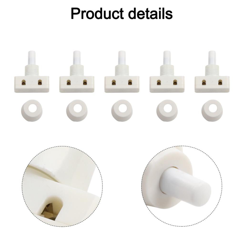 For Bedroom Lamps ABS Material Lamp Switch For DIY Projects 10mm Diameter 10mm Packing Diameter 2A Rated Current