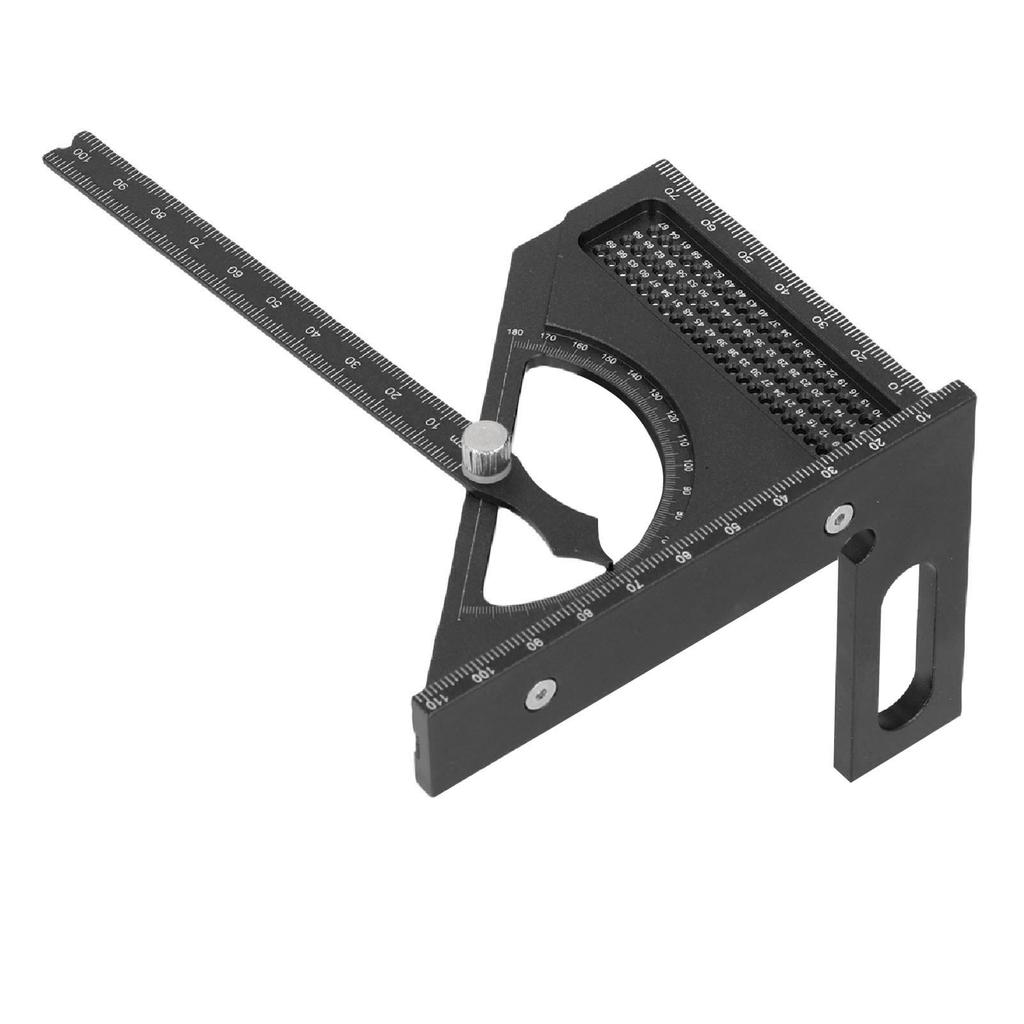 Woodworking Semi Circular Pointer Angle Aluminum Alloy Carpenter Protractor 3D Multifunctional Ruler