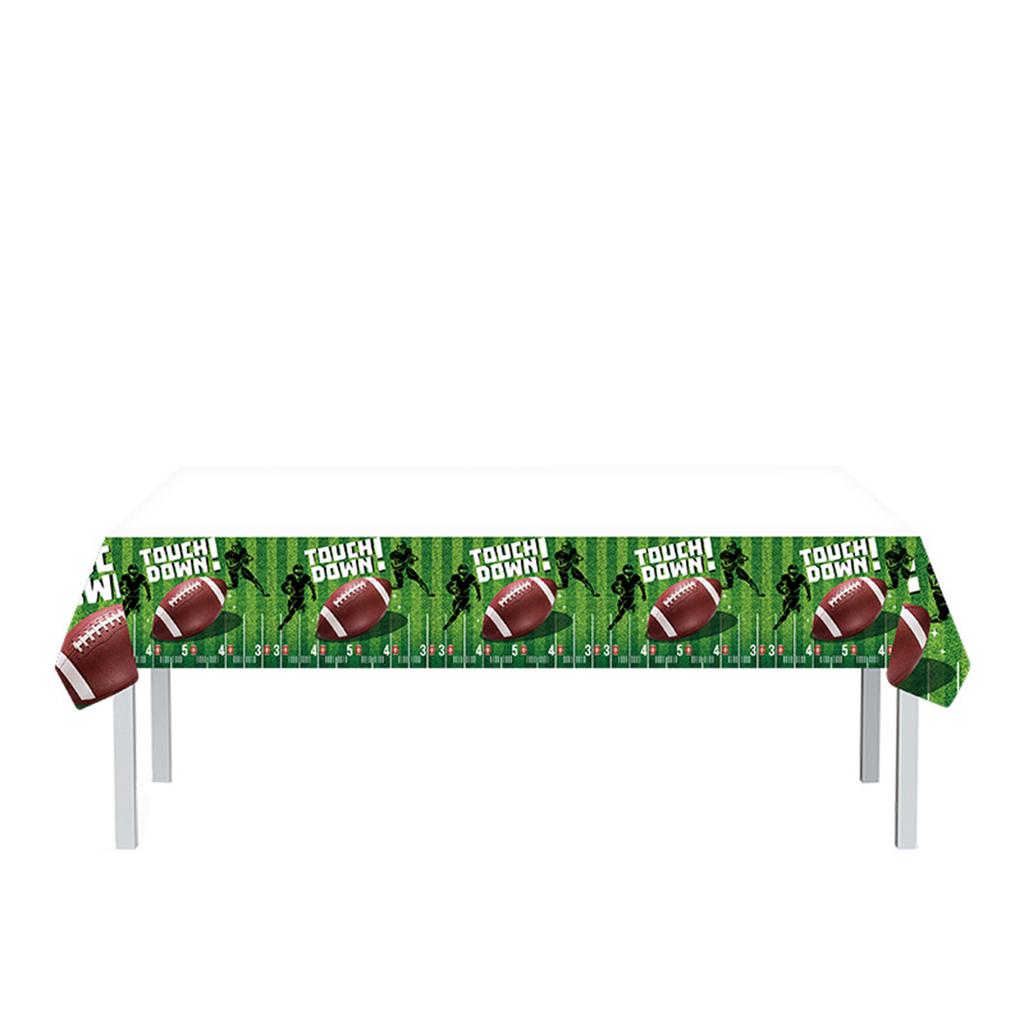 American Football Themed Birthday Party Decoration Kit, Including Atmosphere Banners, Disposable Tissues, Paper Cups, And Paper Plates