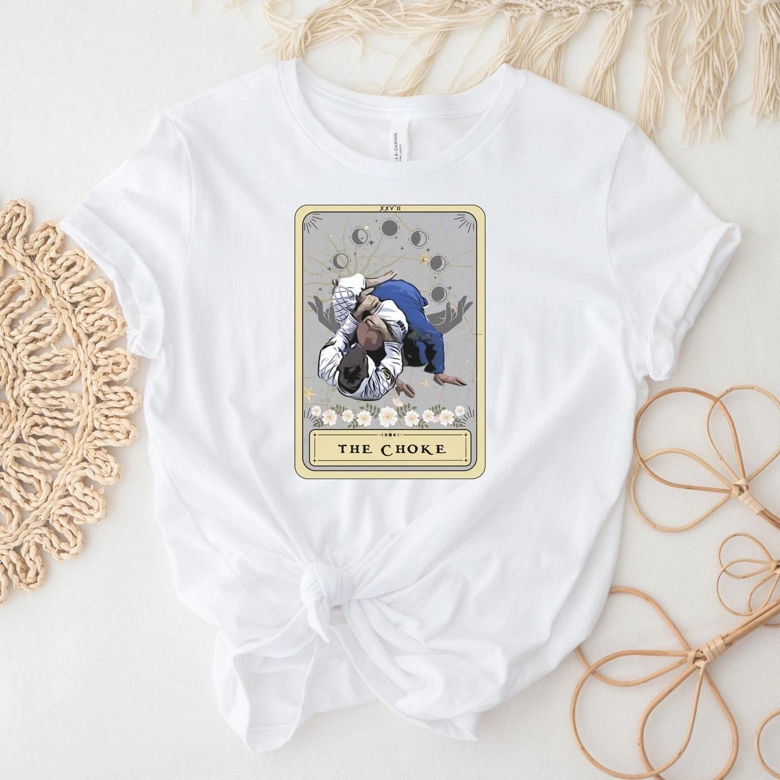 Triangle Choke Jiu Jitsu Tarot Card T-Shirt XL