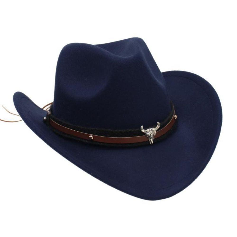 Felt Sunscreen Bucket Hat Cow Head Cowgirl Cap Cool Western Cowboy Hat  Vacation