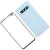 Mobile Phone Back Glass Cover and Outer Glass Panel Replacement for   S10+Plus(Black )