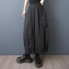 Black Plus Size High Waist Vintage Spring Summer Autumn Casual Loose Long for Woman Skirts Womens Skirt