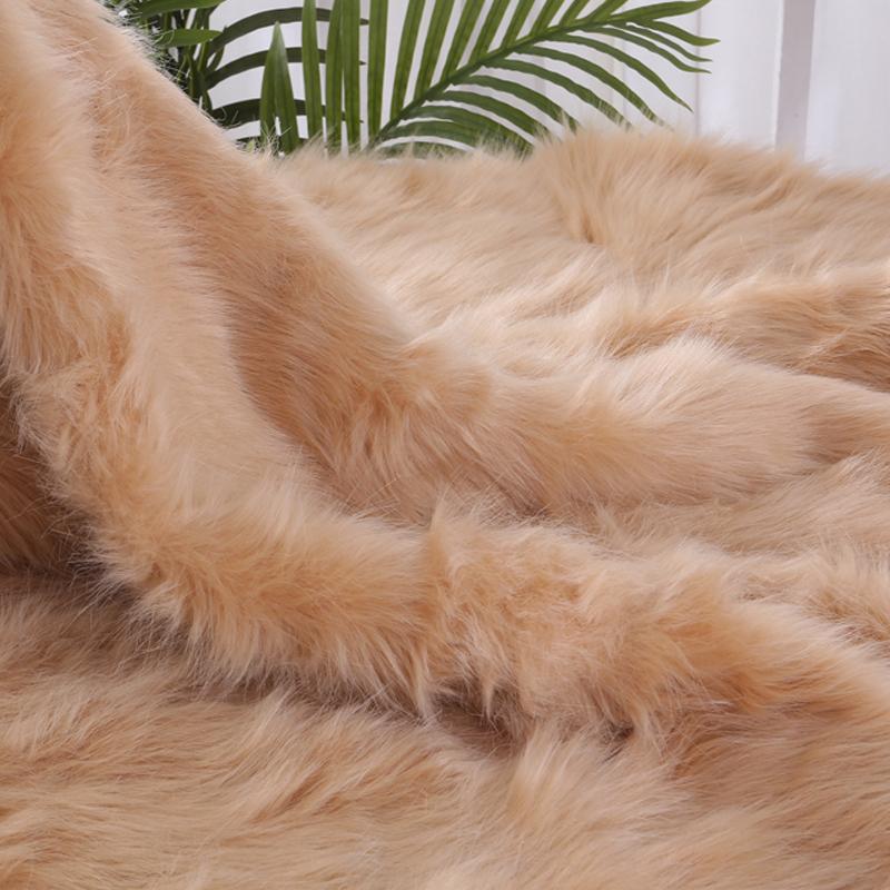 100*170cm Imitation Fox Fur Fabric 5cm Long Artificial Fur Plush Fabric For Diy Carpet Jewelry Phone Counter Cover Photo Props