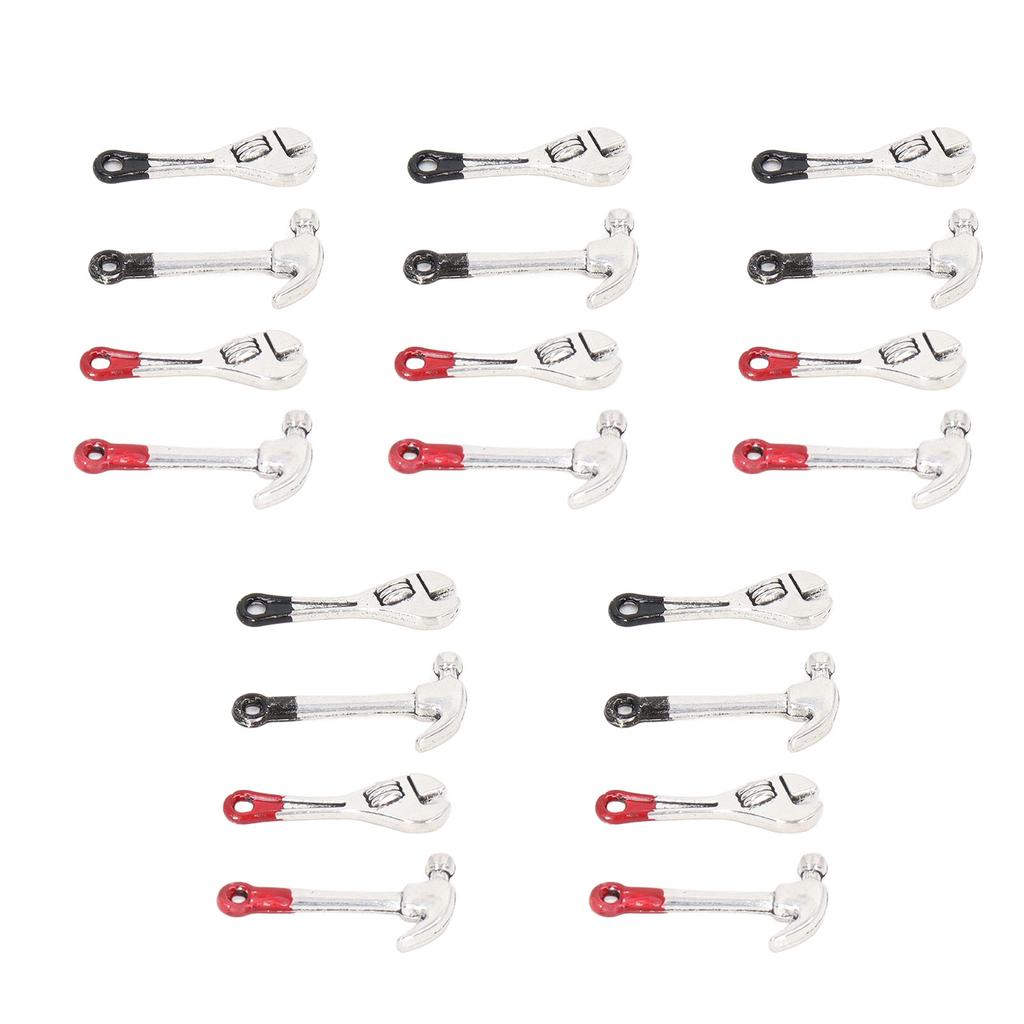 20 stücke Puppenhaus Reparatur Werkzeuge Kleine Mini Puppenhaus Schlüssel Hammer